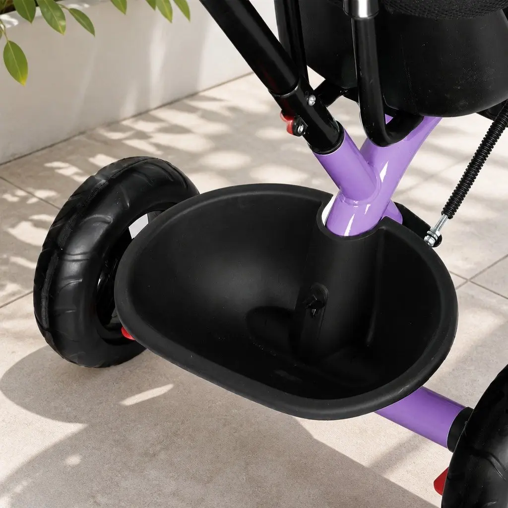 Kids Tricycle Steel and ABS Adjustable Handlebar Purple