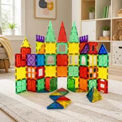 Magnetic Building Blocks - 60 Tiles for Imaginative Play