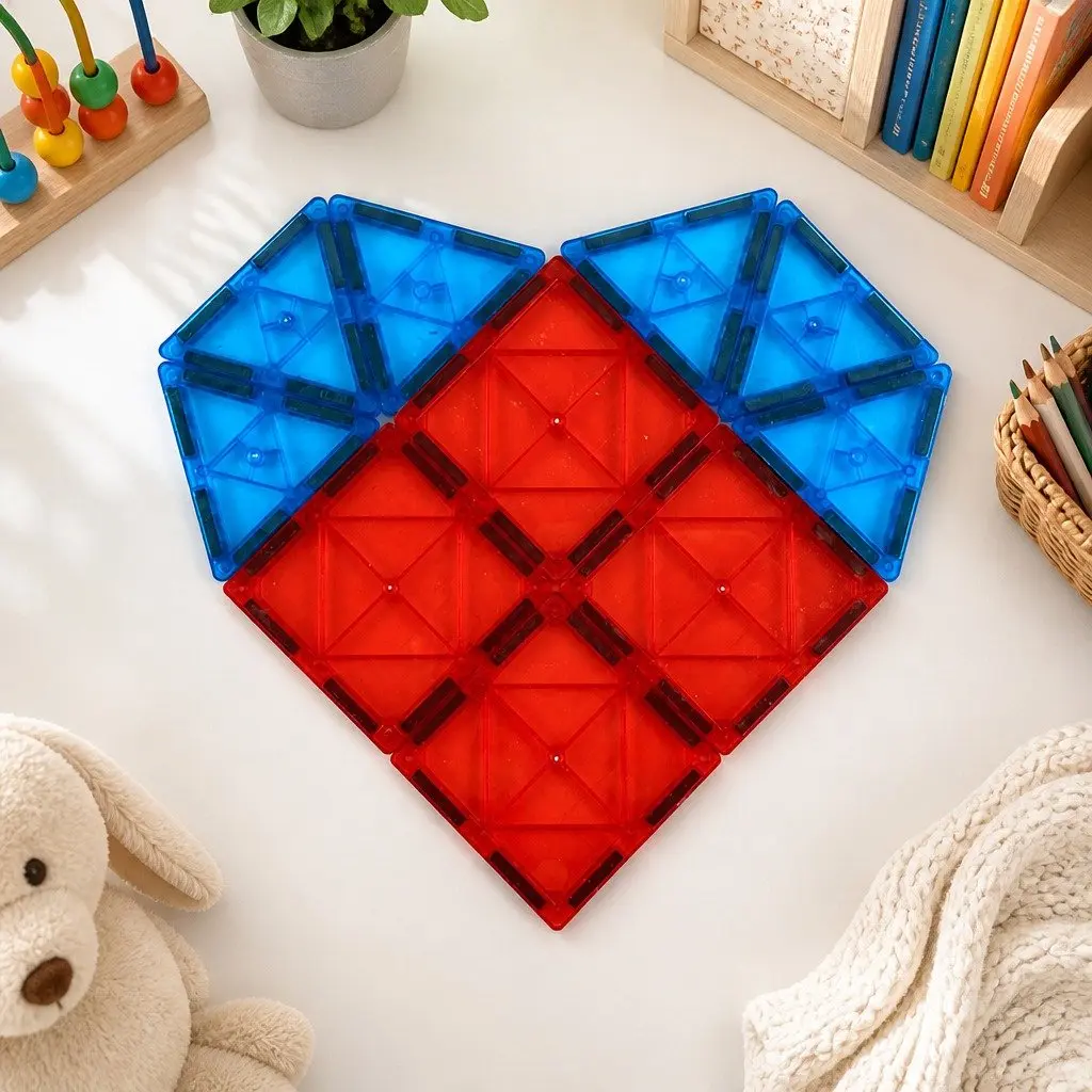 Magnetic Tiles Building Blocks Set Educational Creative Play Multi-colour 60 Piece