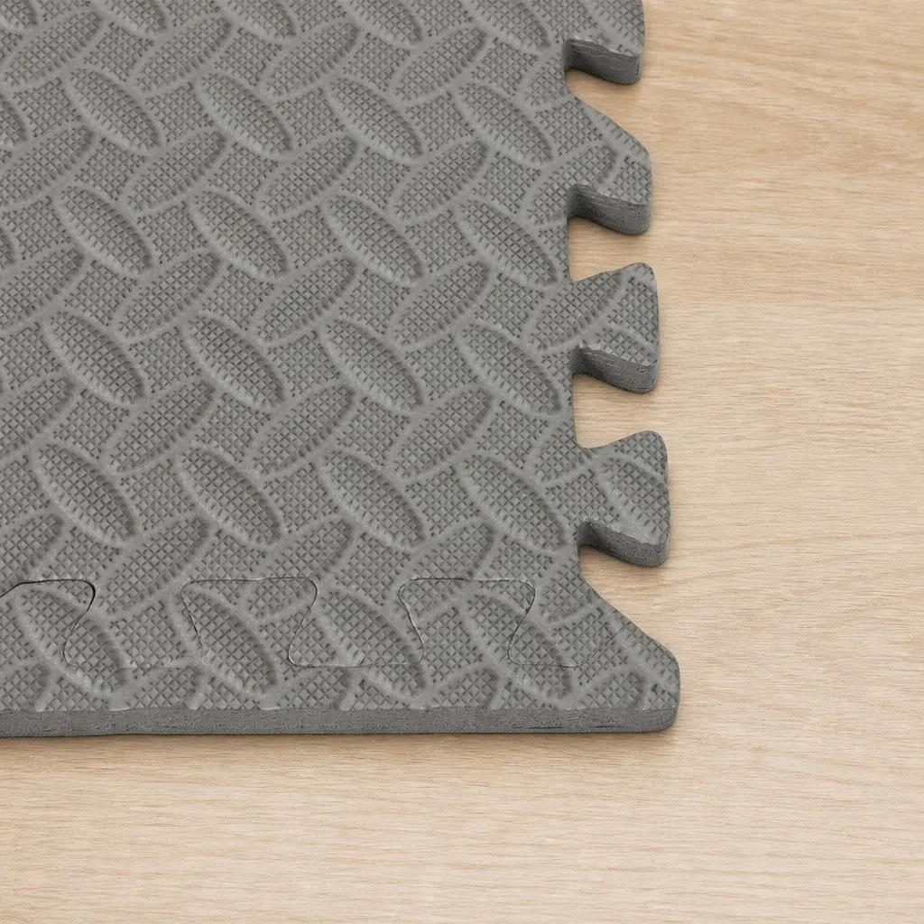 EVA Foam Play Mat Interlocking Puzzle Tiles Soft Cushioned 60cm Grey