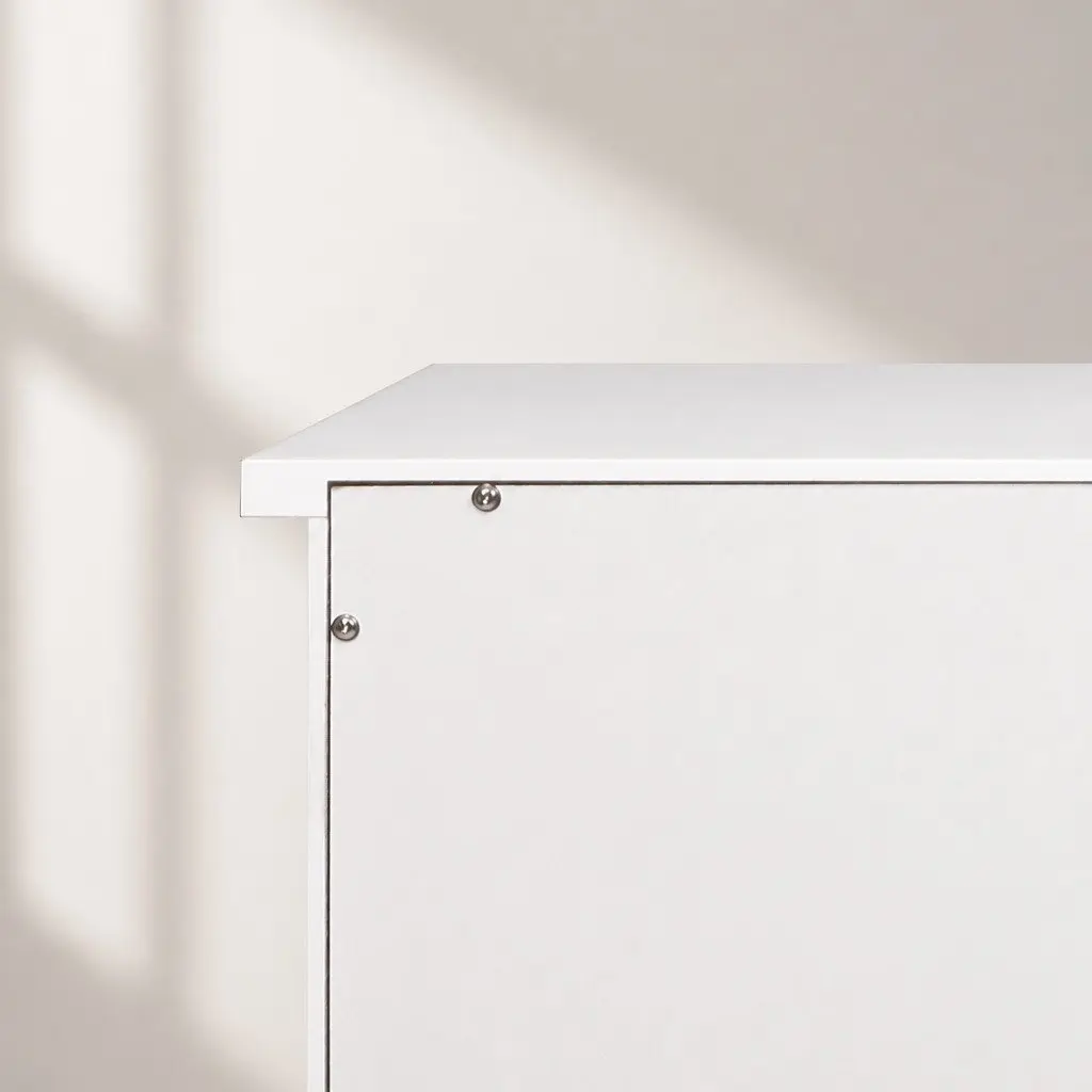 Kids Toy Storage Unit MDF Board 95.5cm W x 33cm D x 61cm H White