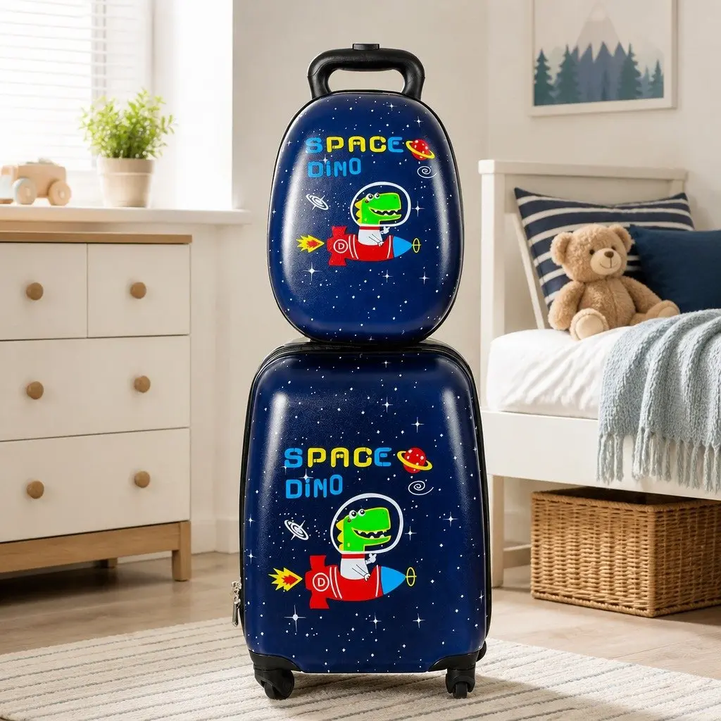 Kids Luggage Set Lightweight ABS 2PC Carry-On Suitcase Backpack 31cm x 21cm x 44cm 25cm x 13cm x 32cm Colour as per gallery selection