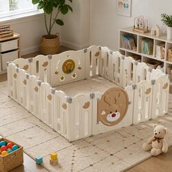 Practical 18-Panel Playpen for Everyday Use