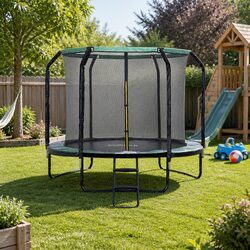 Practical Round Trampoline for Backyard Leisure