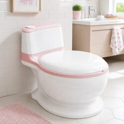 Kids Potty Trainer Seat Toddler Toilet Training Chair with Removable Bucket Pink