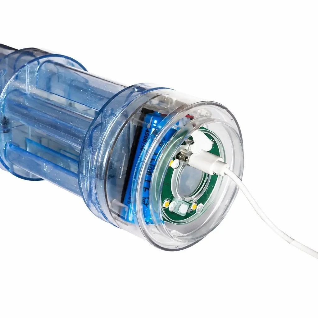 Electric Water Gun Dual Barrel Automatic 2250ml Transparent Blue