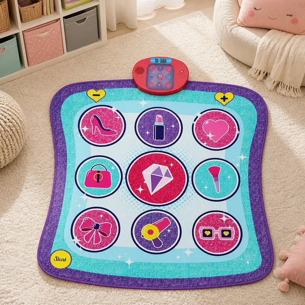 Dance Mat Educational Foldable Polyester 93cm x 89cm Multi-colour