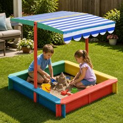 A Practical Kids Sandbox for Your Backyard Space