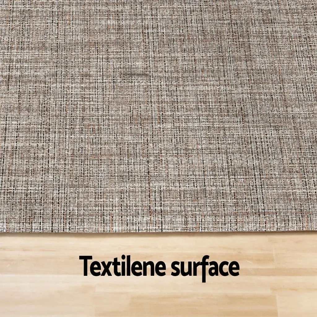 Floor Rug Non-slip Textilene 45x75cm Brown Cushioned Comfort Anti-fatigue