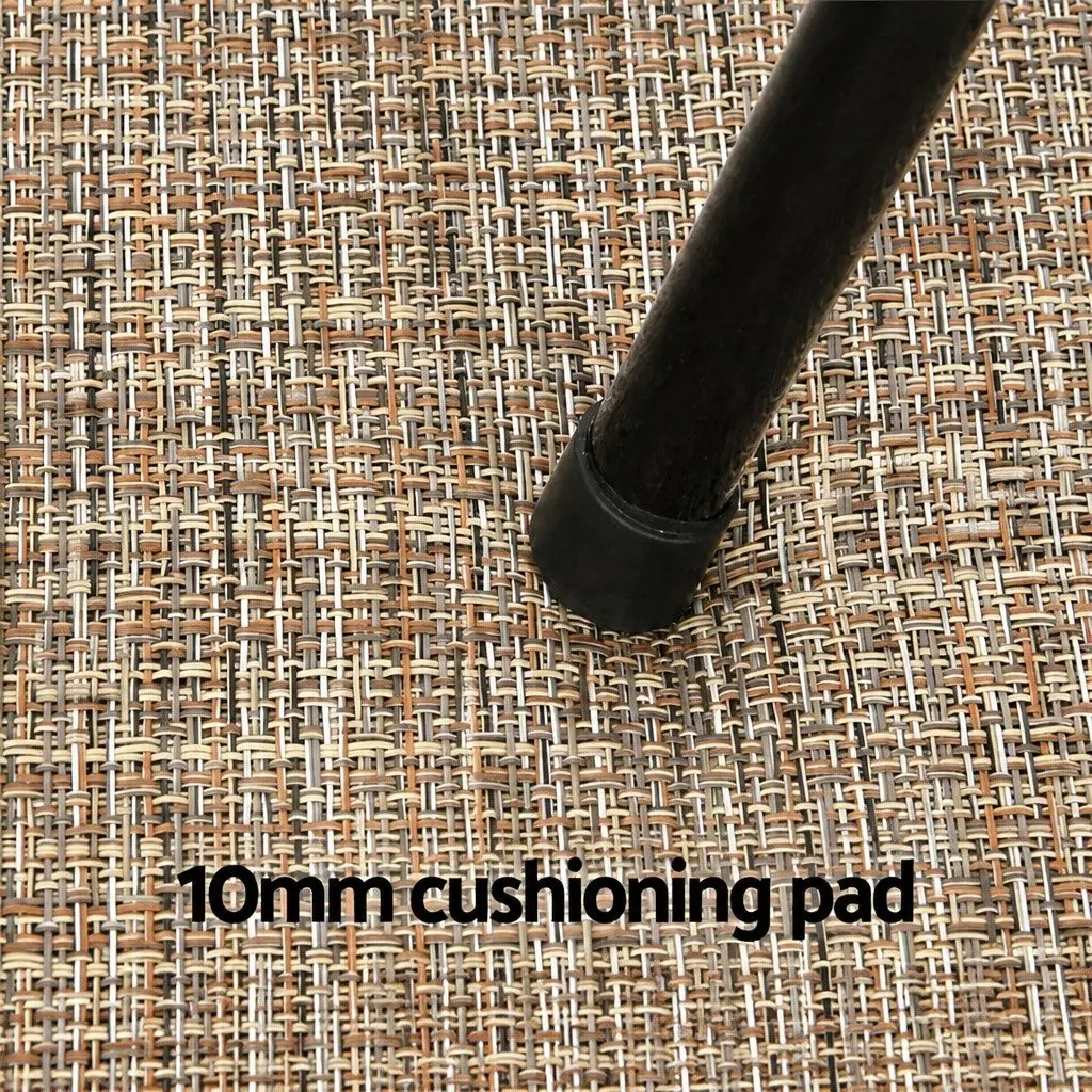 Floor Rug Non-slip Textilene 45x75cm Brown Cushioned Comfort Anti-fatigue