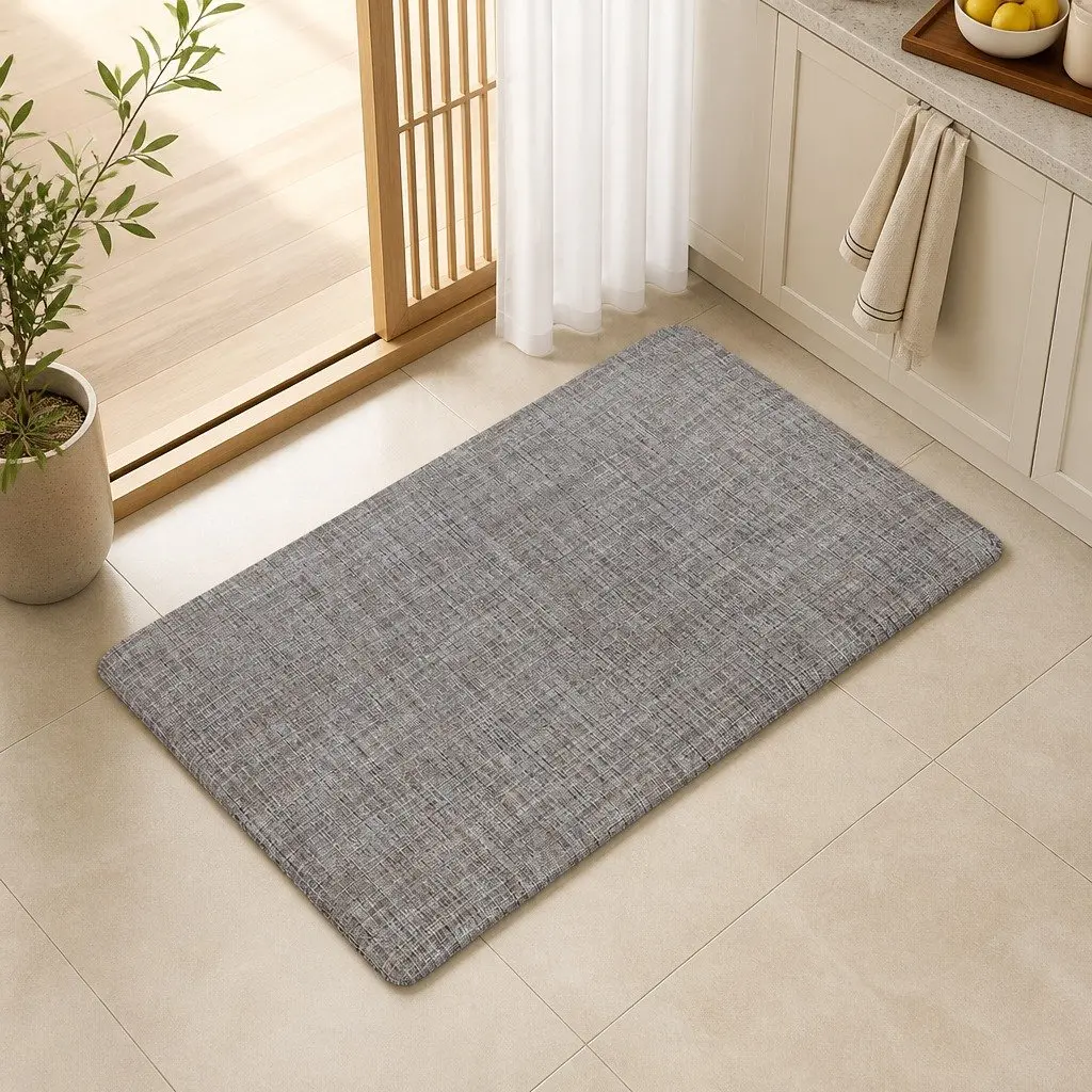 Floor Rug Non-slip Textilene 45x75cm Brown Cushioned Comfort Anti-fatigue