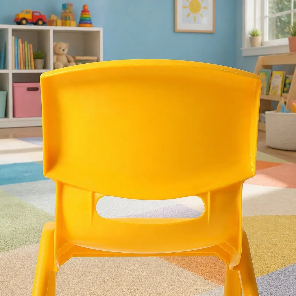 Kids Activity Chairs Set of 4 Stackable Plastic Indoor Outdoor Multicoloured