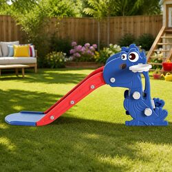 Kids Slide Set with Basketball Hoop Outdoor Playground Equipment 90cm Play Toy