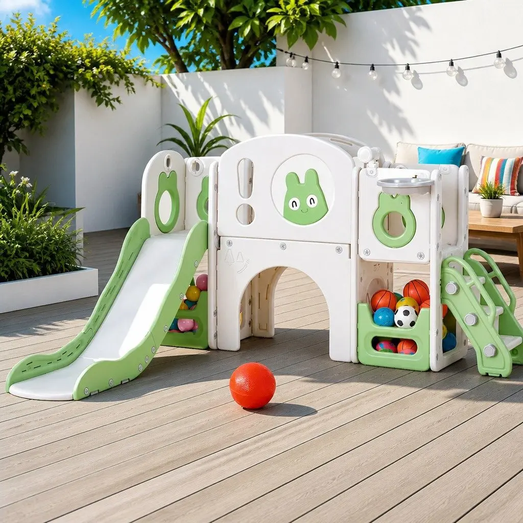 Kids Slide Swing Set for Backyard Fun and Play Dates