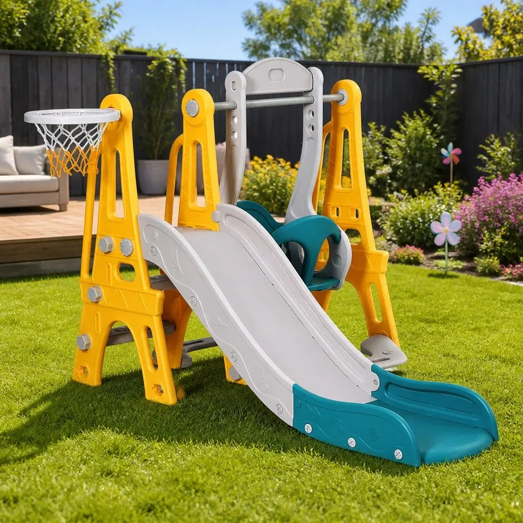 Kids Slide Swing Set for Active Play at Home