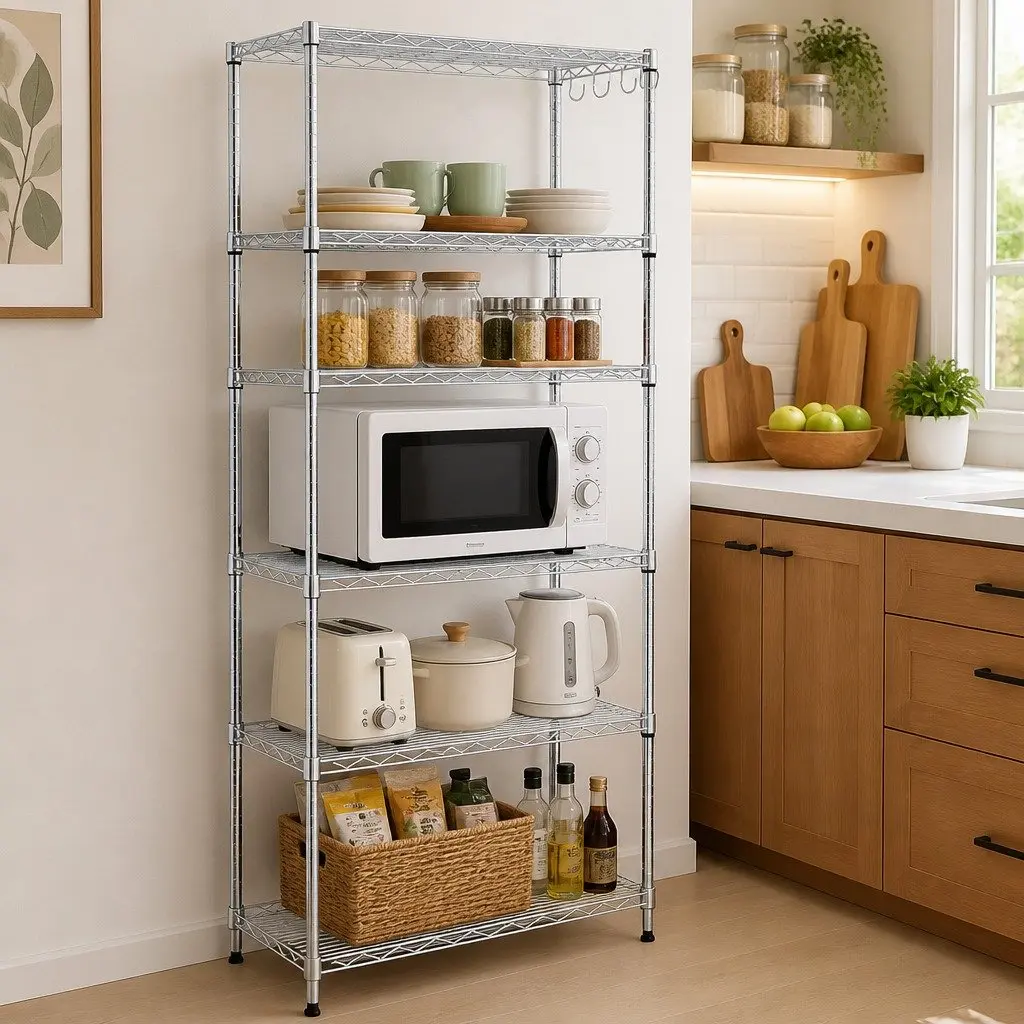 5-Tier Shelf for Kitchen and Utility Rooms