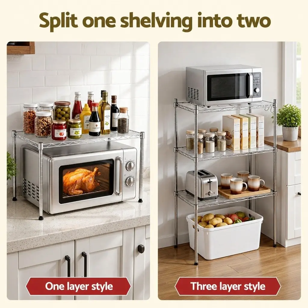 5-Tier Shelf for Kitchen and Utility Rooms