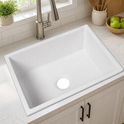 Versatile White Granite Sink for Daily Use