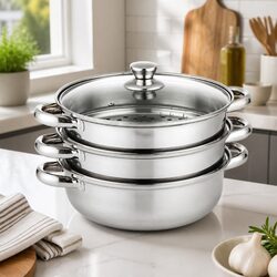 Practical 3 Layer Steamer for Your Cooking Needs