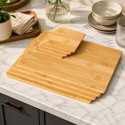 Everyday Use Bamboo Coasters and Placemats - 8 Piece Set