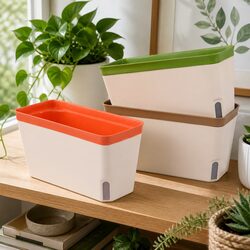 Versatile Self Watering Pots for Balcony and Indoor Use - 3 Pack