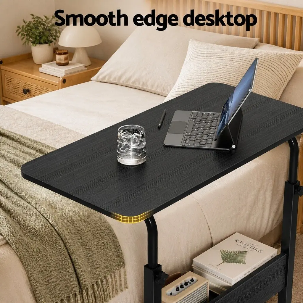 Portable Laptop Desk Steel Frame Height Adjustable 80CM Black