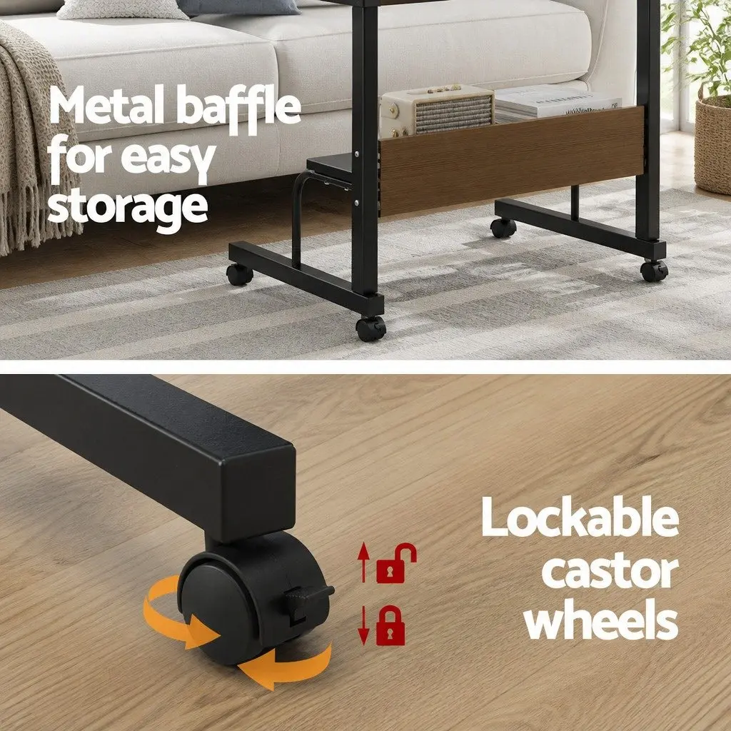 Portable Laptop Desk Steel Frame Height Adjustable 80CM Black