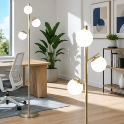 Versatile 3-Light Floor Lamp for Home Use, 165cm