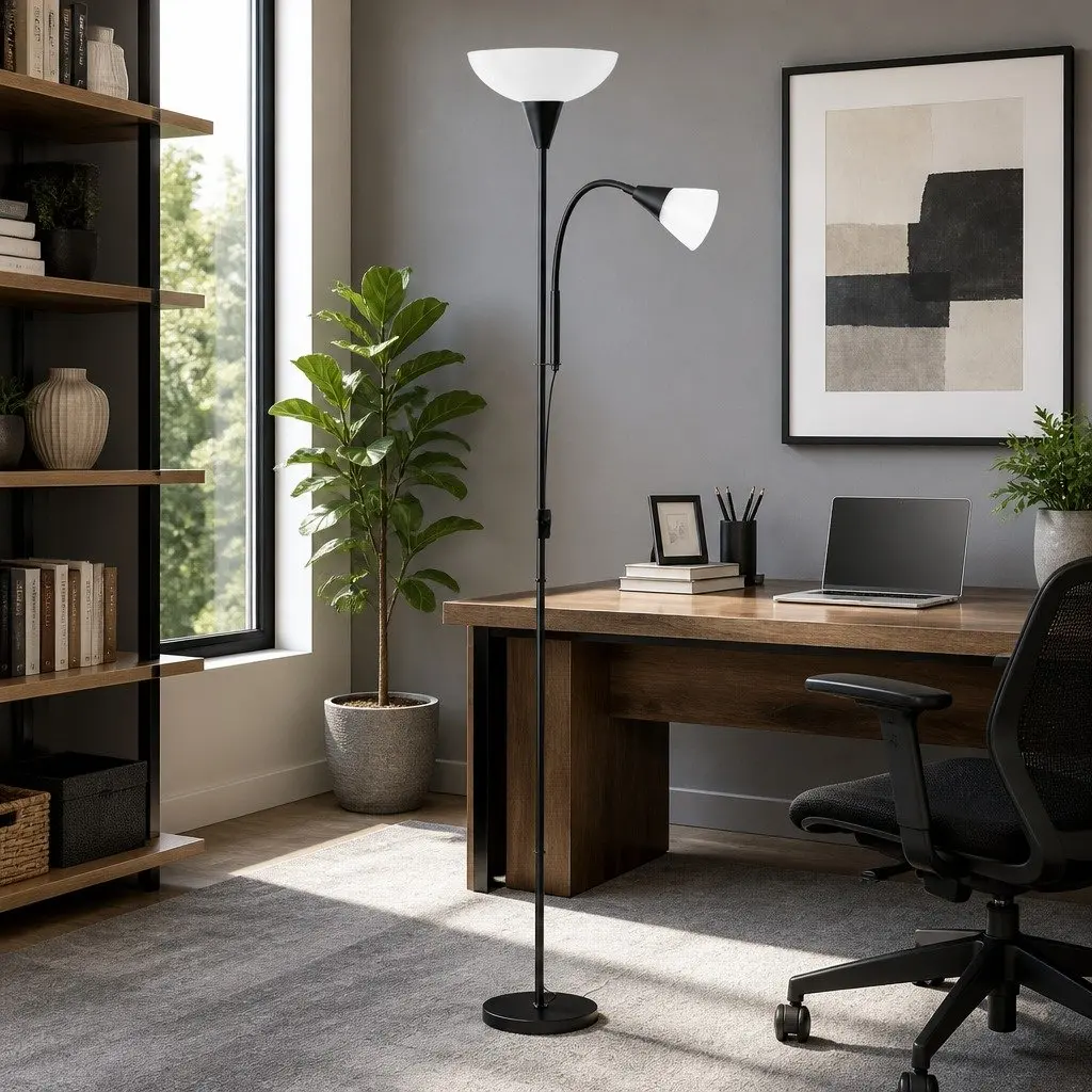 Black Floor Lamp for Living Spaces