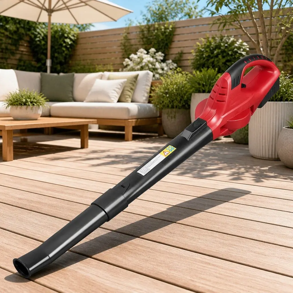 Cordless Leaf Blower 20V Lithium Battery Lightweight Black 2-Speed Nozzle