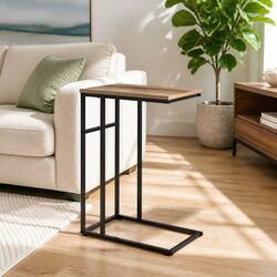 Compact C-Shape Side Table for Home Use