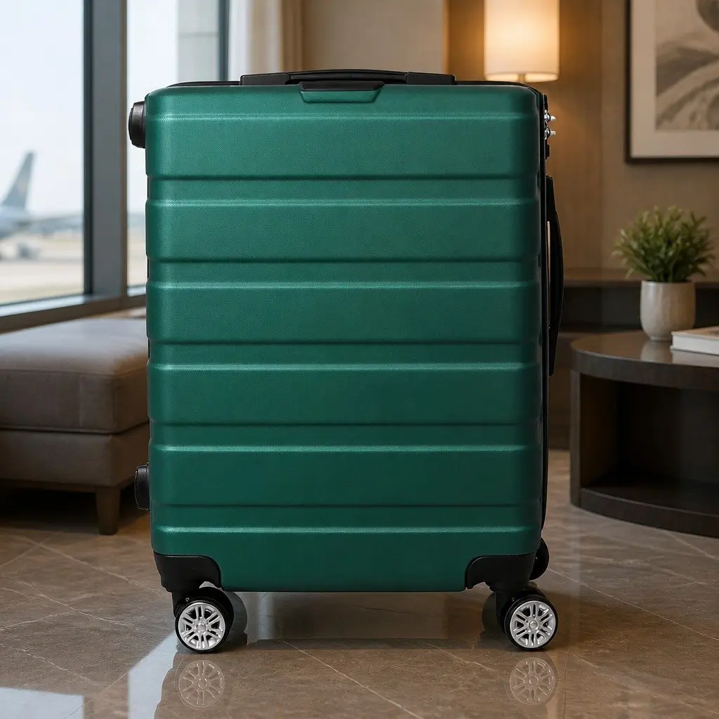 20 Inch Hard Shell Carry On Luggage Suitcase Green