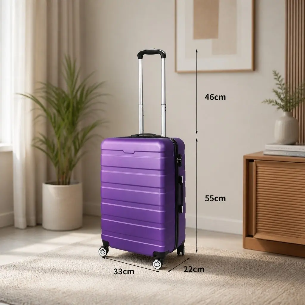 20 Inch Purple Suitcase for Travel