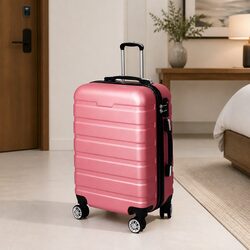 Versatile 28 Inch Rose Gold Suitcase for Every Traveler