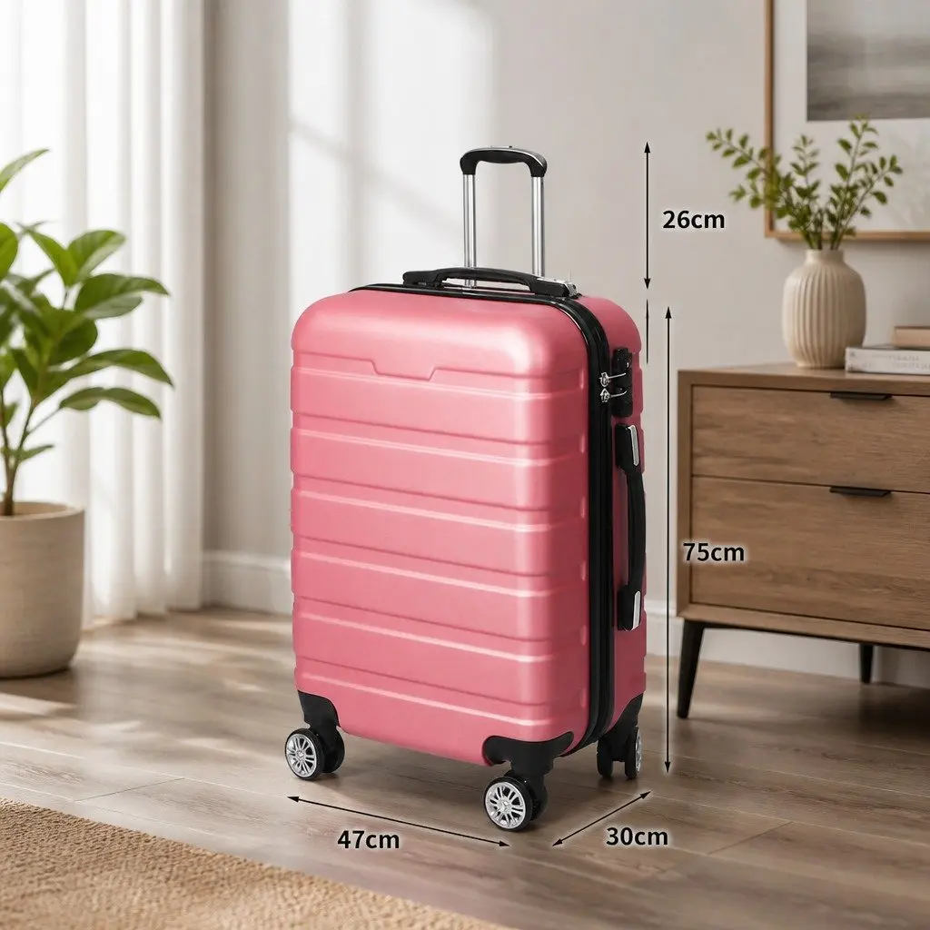 28 Inch Hard Shell Luggage Suitcase Expandable Rose Gold