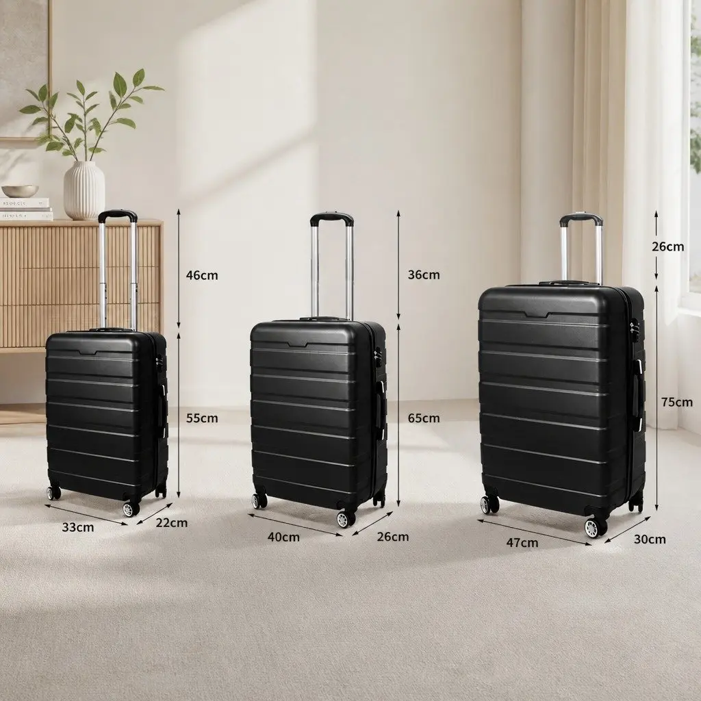 3PC Luggage Set Suitcase Carry-on Travel Trolley Spinner Wheels Hard Shell
