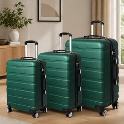 3-Piece Luggage Set Ideal for All Your Travel Needs - Green