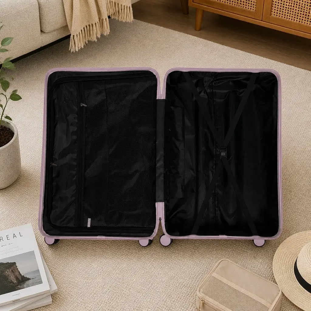 Luggage Suitcase Set Hard Shell 4 Piece Rose Gold 14" 20" 24" 28