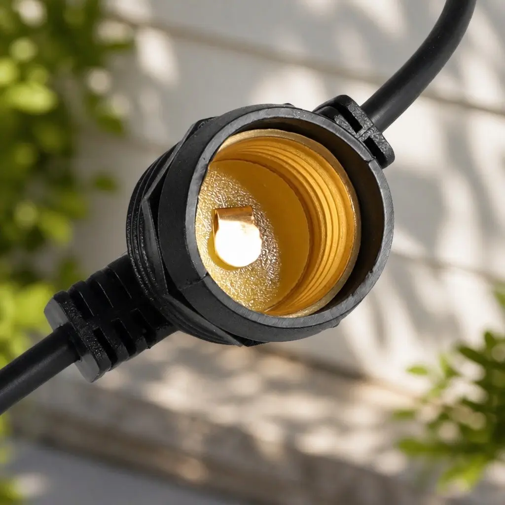Festoon String Lights 30M S14 LED Bulbs Outdoor Warm White IP44