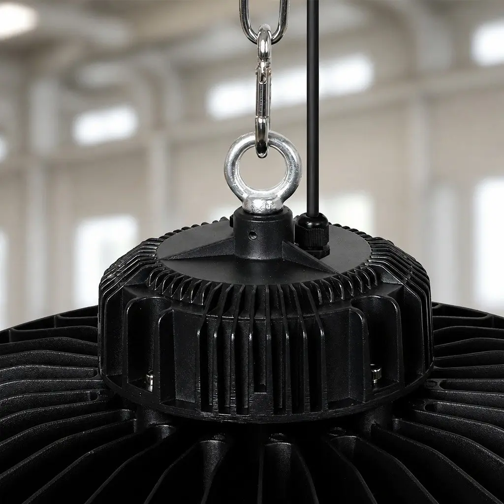 LED High Bay Light 100W Aluminium 26cm Black