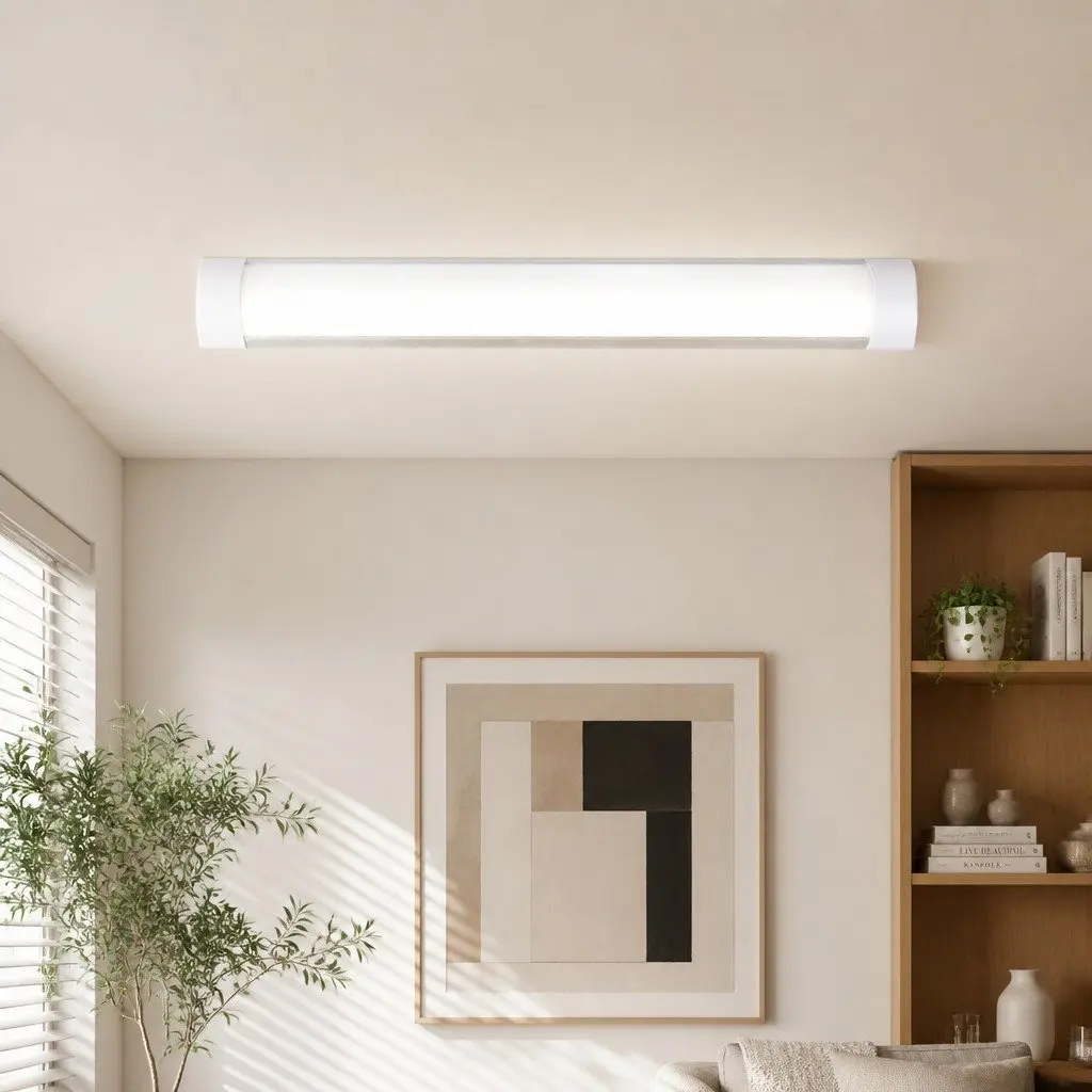 LED Slim Ceiling Batten Light 120cm Cool White 6500K Energy Efficient Indoor