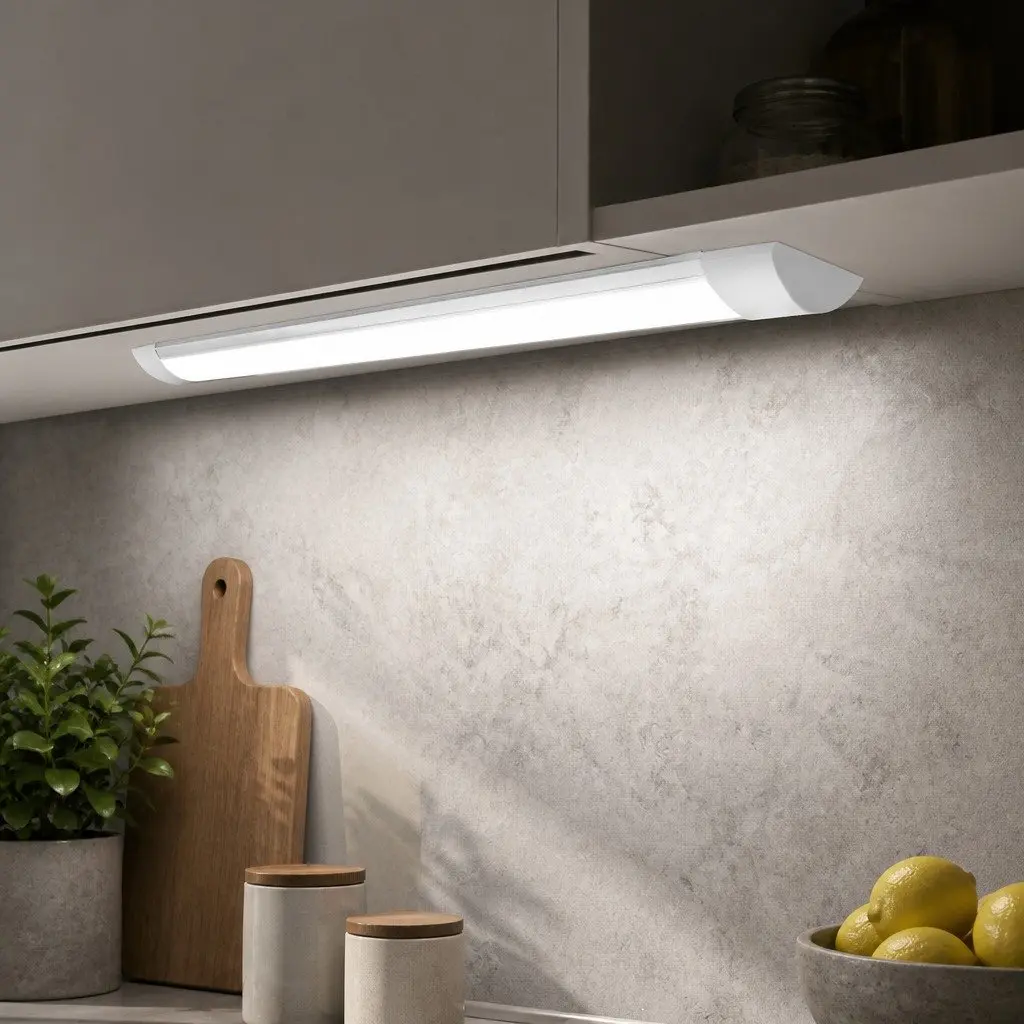 LED Slim Ceiling Batten Light 120cm Cool White 6500K Energy Efficient Indoor