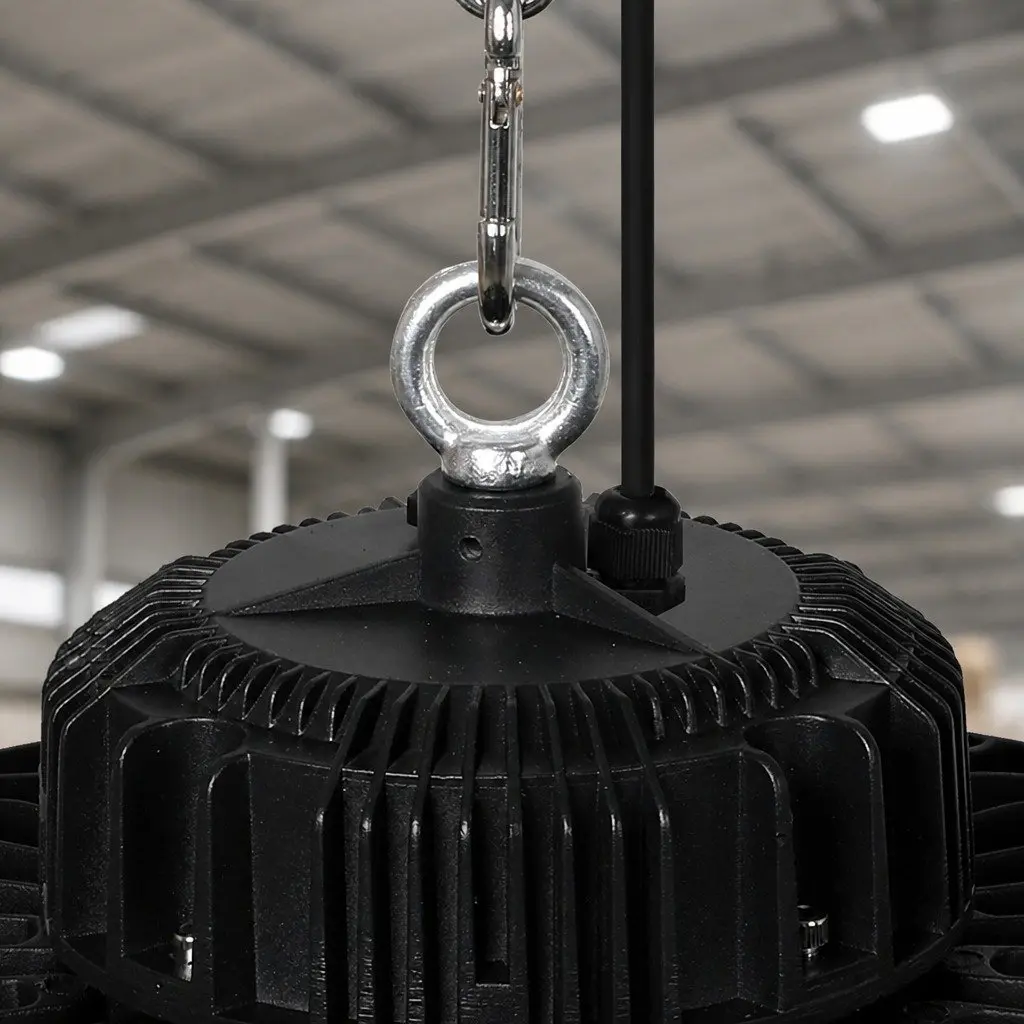 LED High Bay Light 100W Aluminium 29cm Black