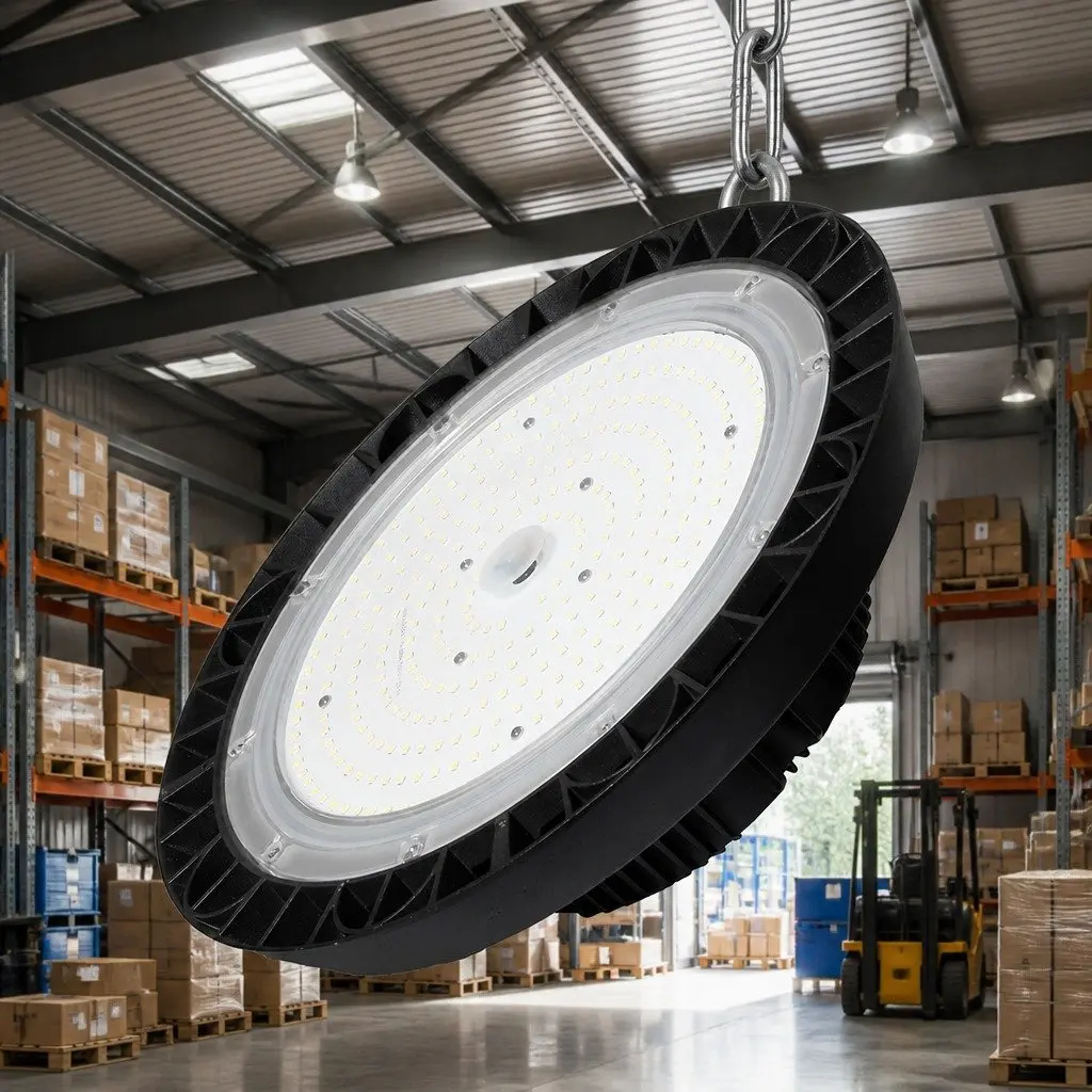 LED High Bay Light 200W Die-Cast Aluminium 35cm Black