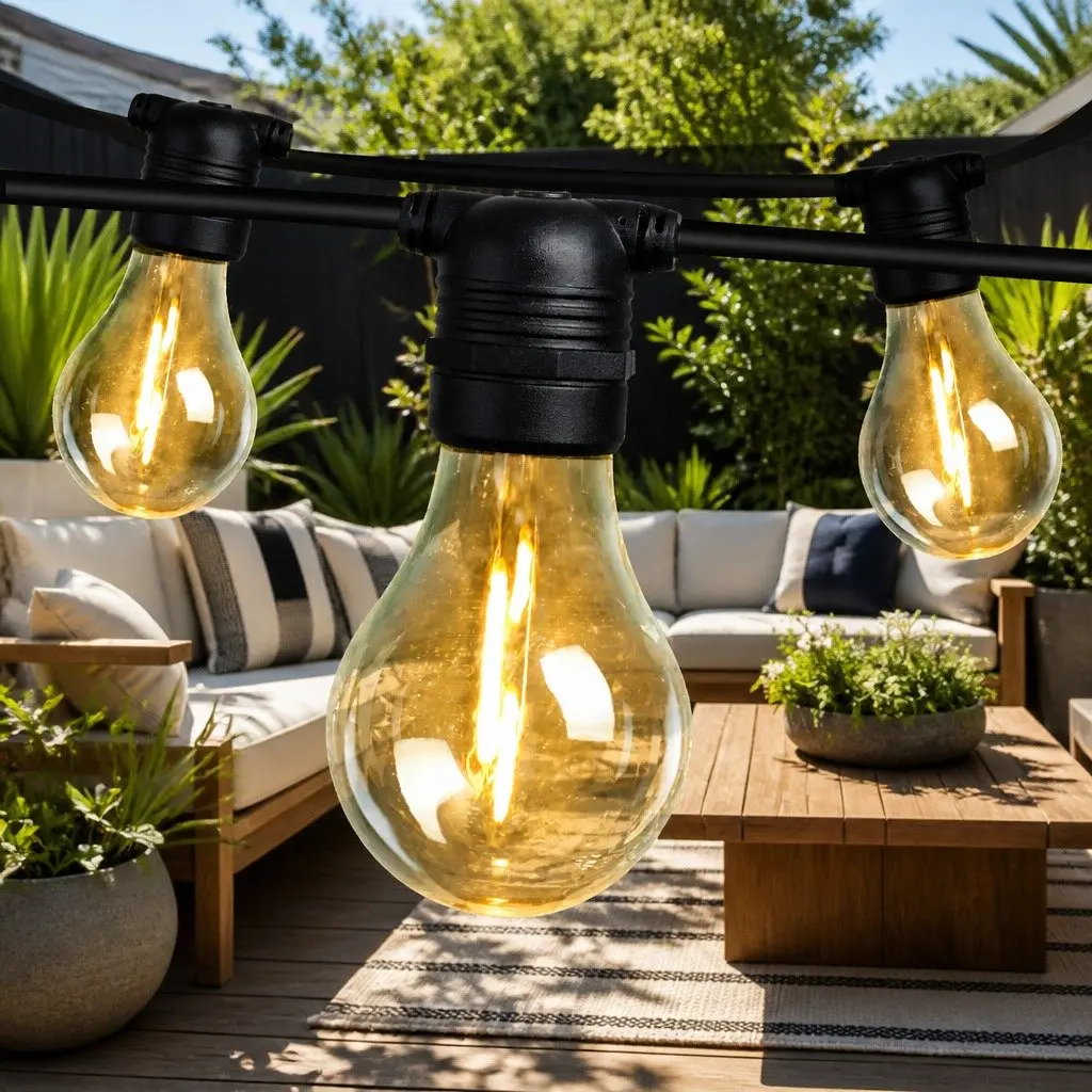 41m Festoon String Lights Outdoor Wedding Garden Party Warm White Decorations