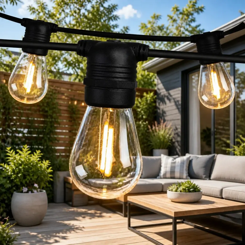 Festoon String Lights LED 68m Warm White Outdoor Garden Wedding Party
