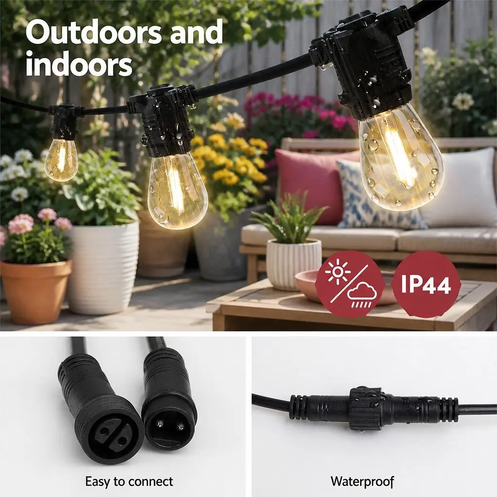 86m Festoon String Lights for Outdoor Use