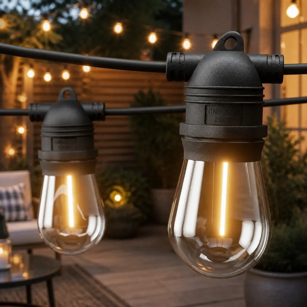 Festoon Lights Warm White 46m String Lights Indoor Outdoor