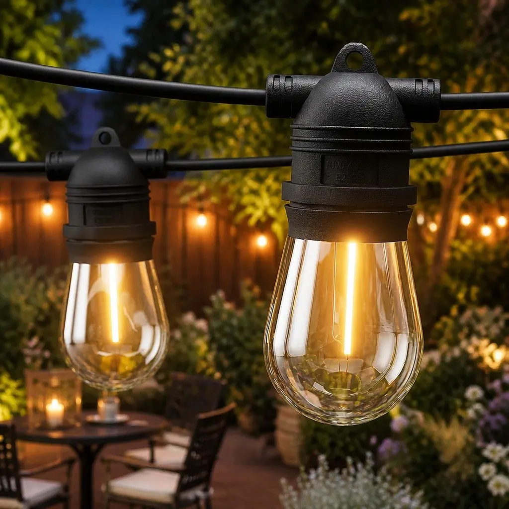 Festoon Lights Warm White 46m String Lights Indoor Outdoor