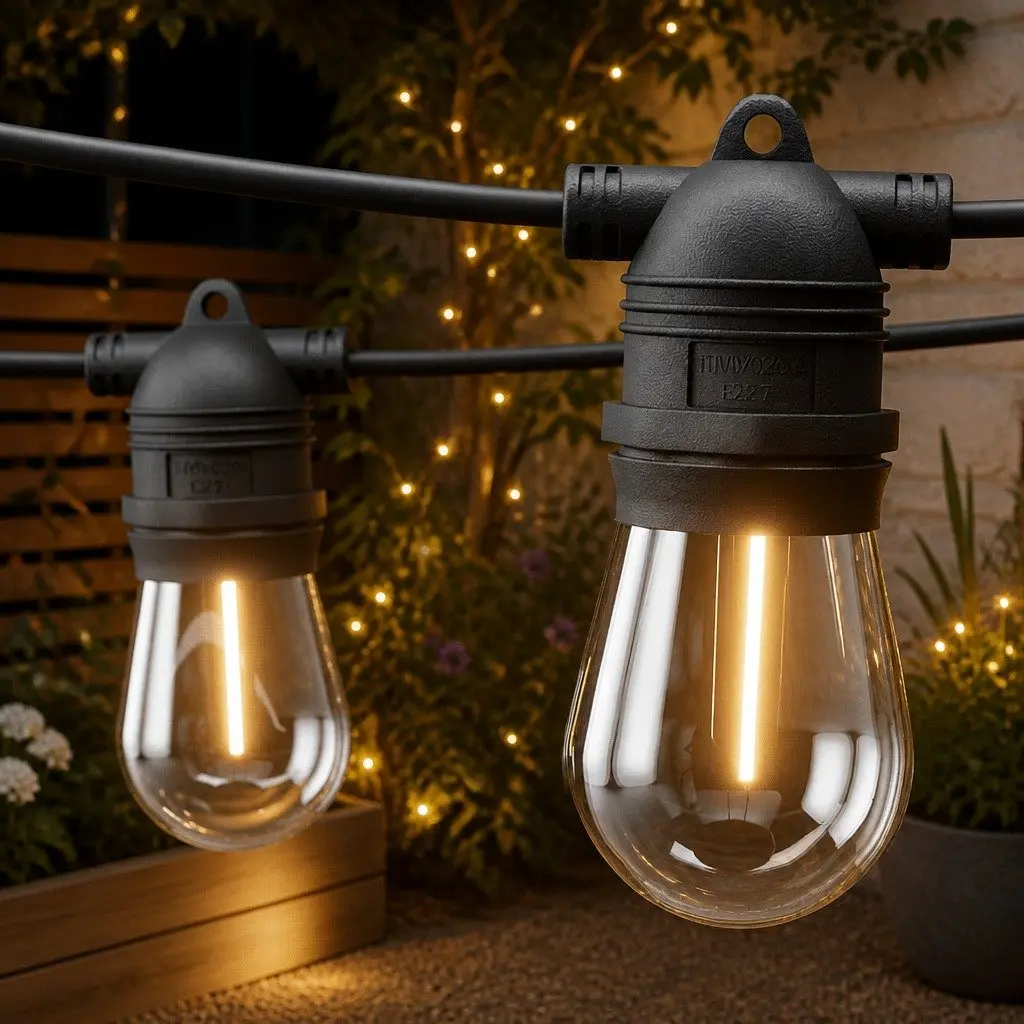 Festoon String Lights 55m Warm White Outdoor Christmas Party Lights Decor